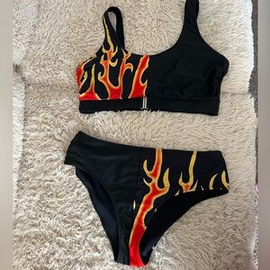 Flaming hot bikini! Black with flames!🔥